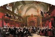 George Hayter The Trial of Queen Caroline in the House of Lords 1820 Sweden oil painting artist